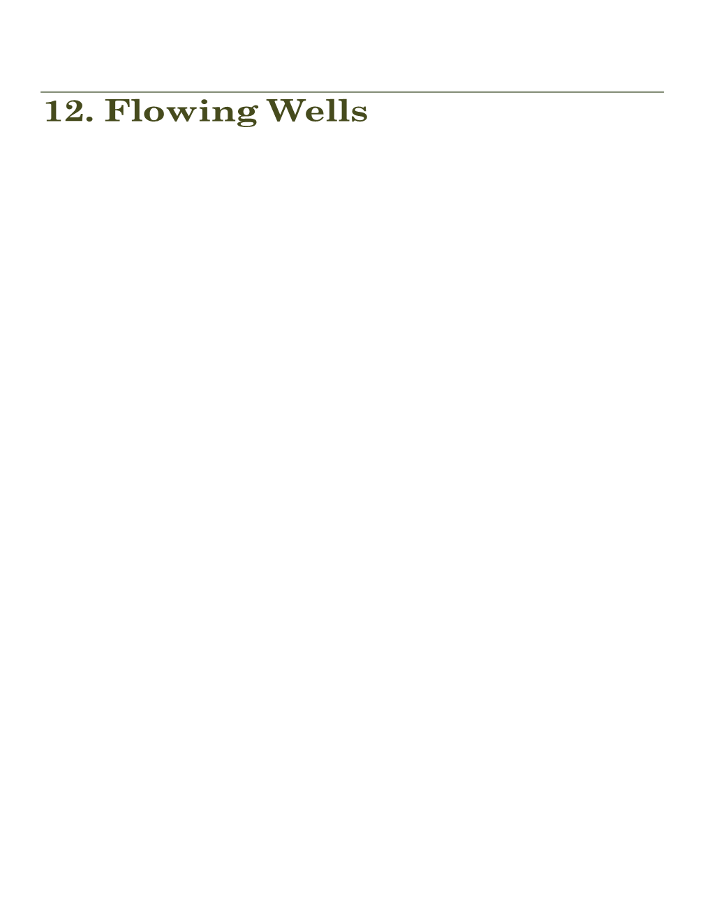 Flowing Wells