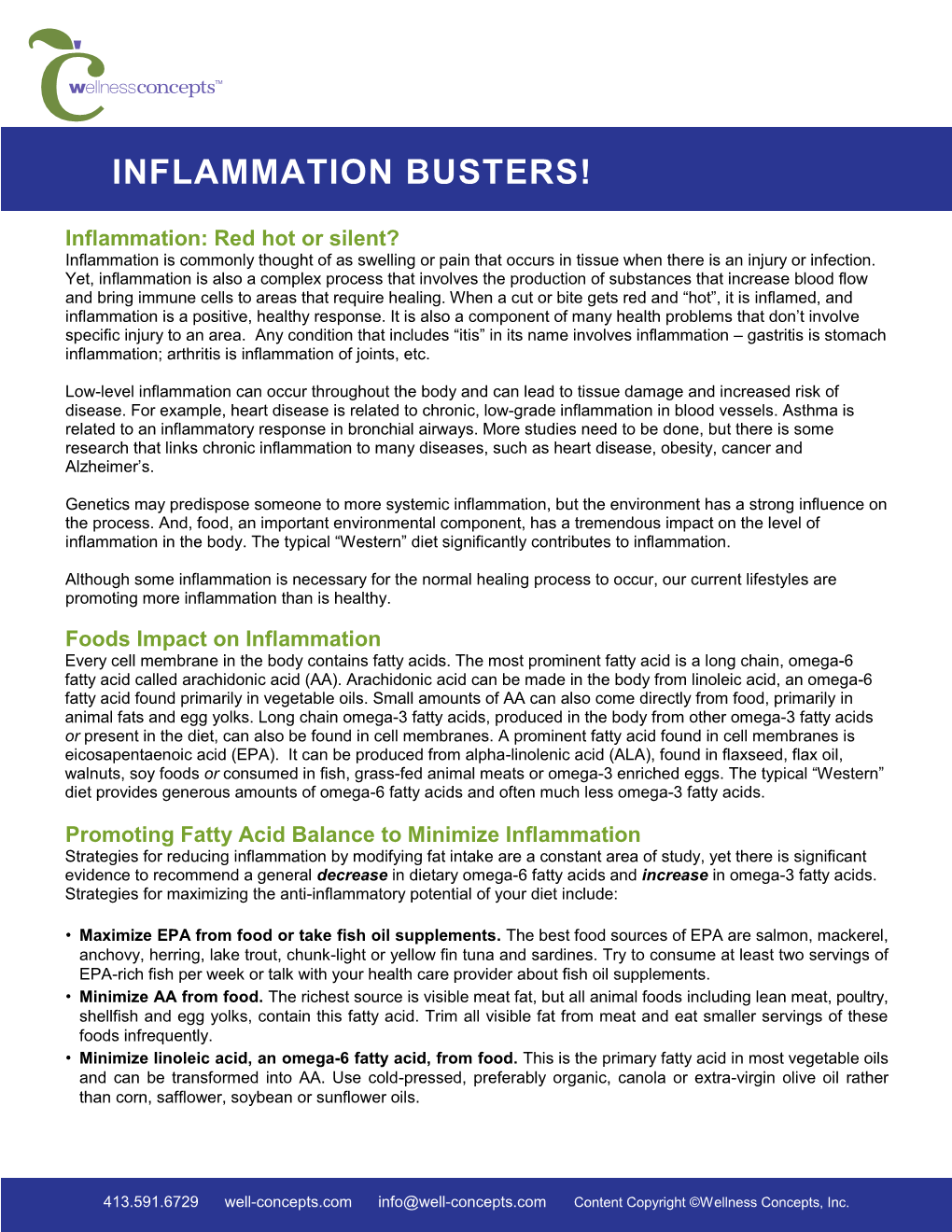 Inflammation Busters!