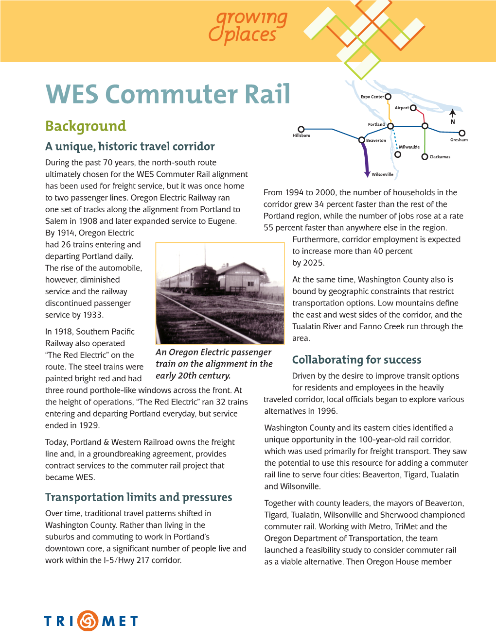 WES Commuter Rail Fact Sheet