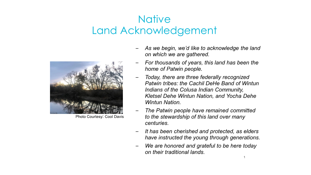 Native Land Acknowledgement