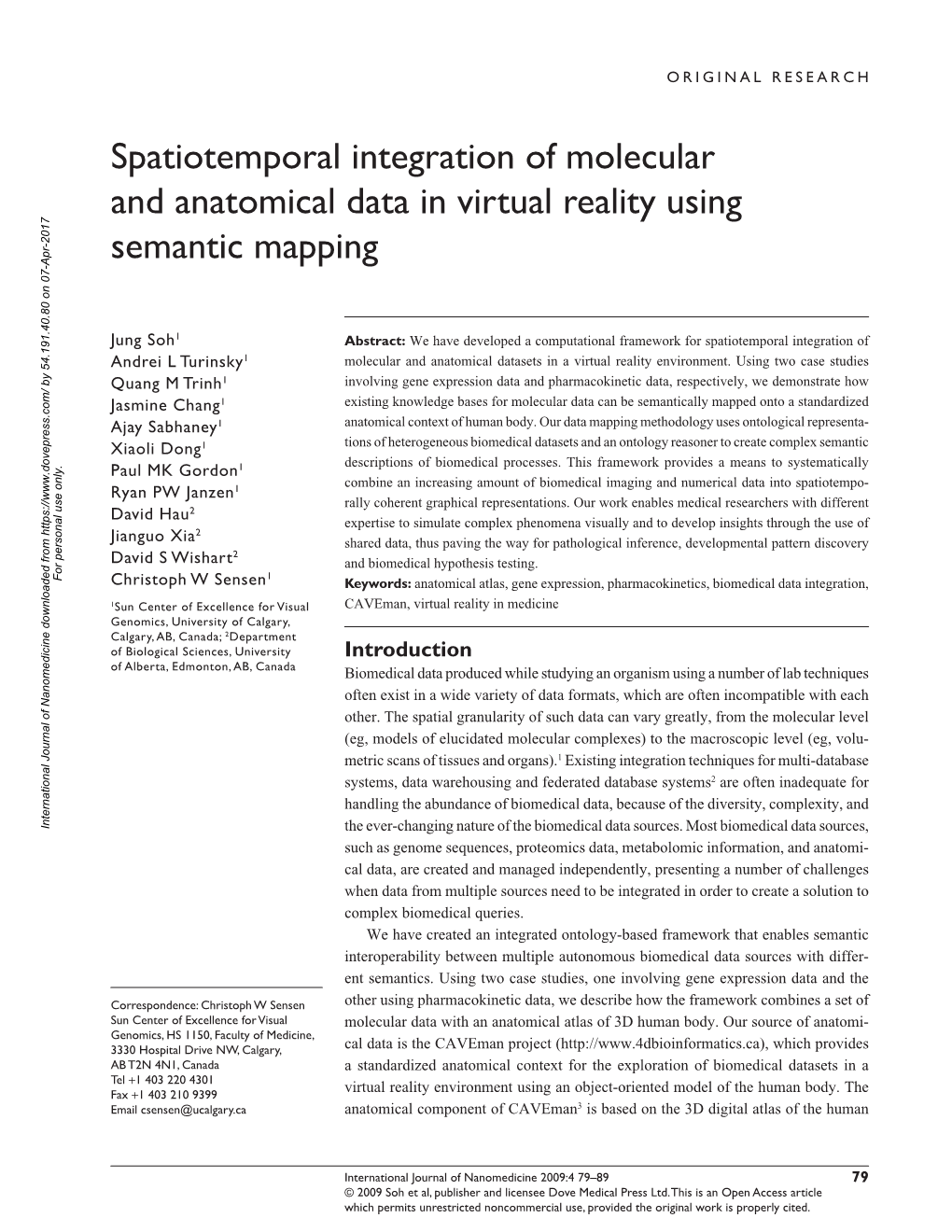 Spatiotemporal Integration of Molecular and Anatomical Data in Virtual Reality Using Semantic Mapping