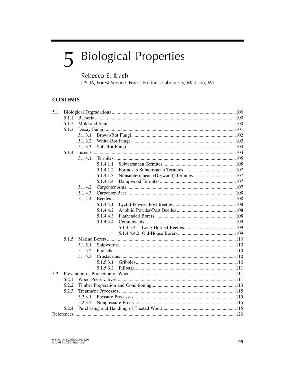 Biological Properties Chapter 5