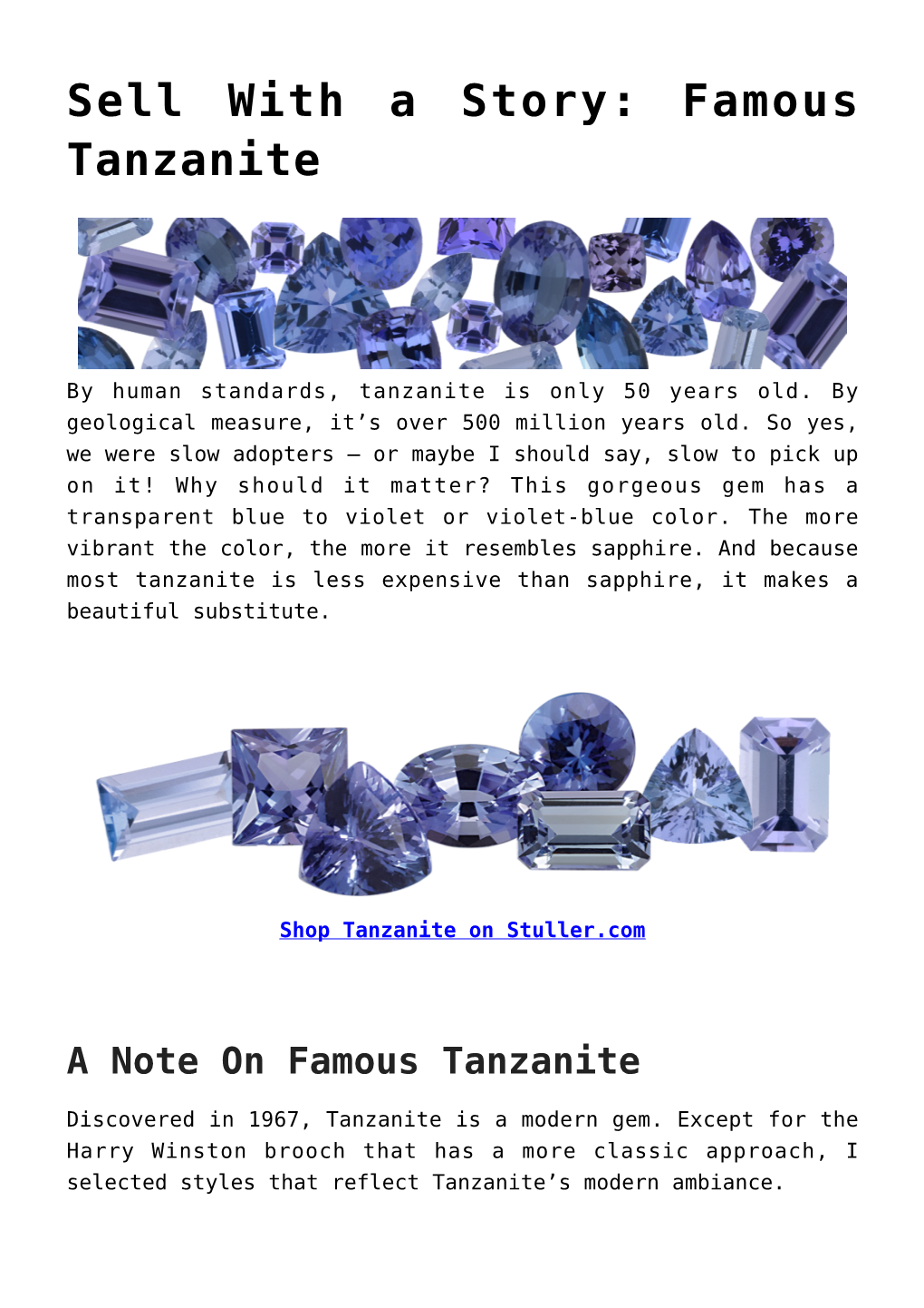 Famous Tanzanite