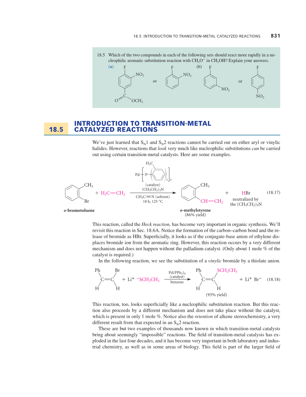 18.5 Introduction to Transition-Metal Catalyzed Reactions 831