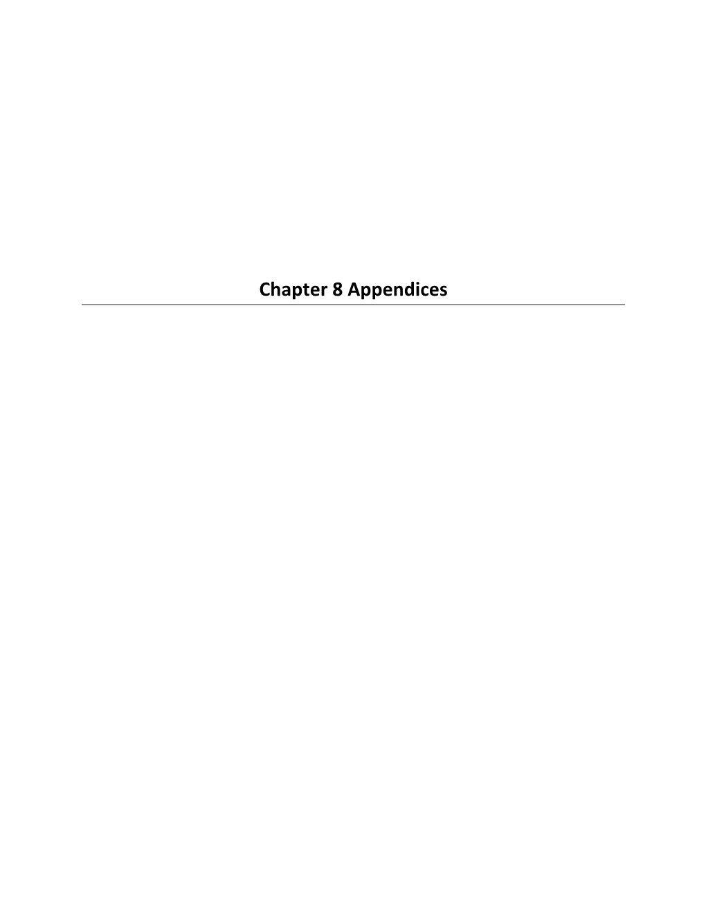 Chapter 8 Appendices