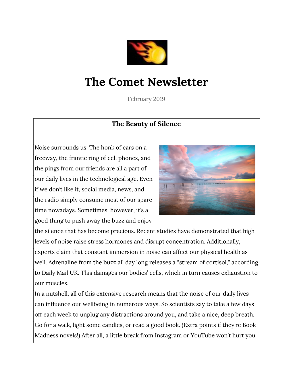 The Comet Newsletter