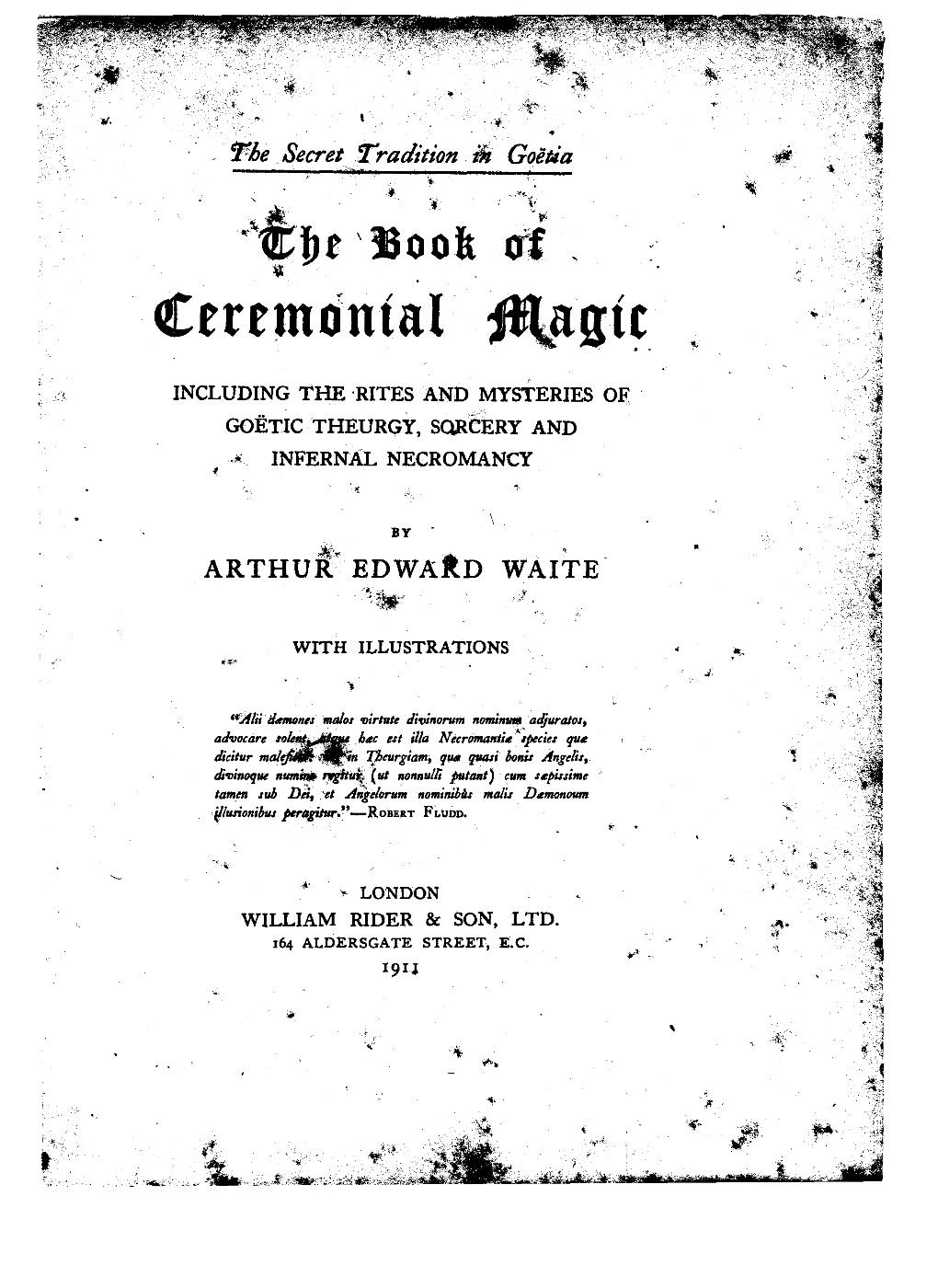 The Book of Ceremonial Magic (1911)