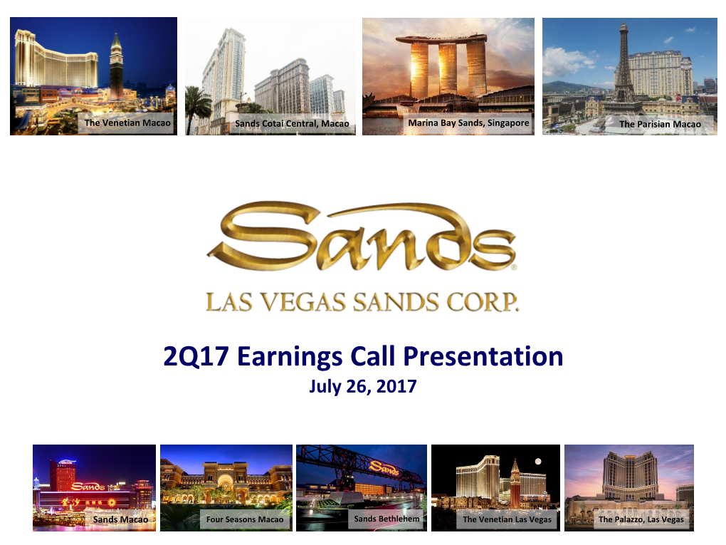 2Q17 Earnings Call Presentation July 26, 2017