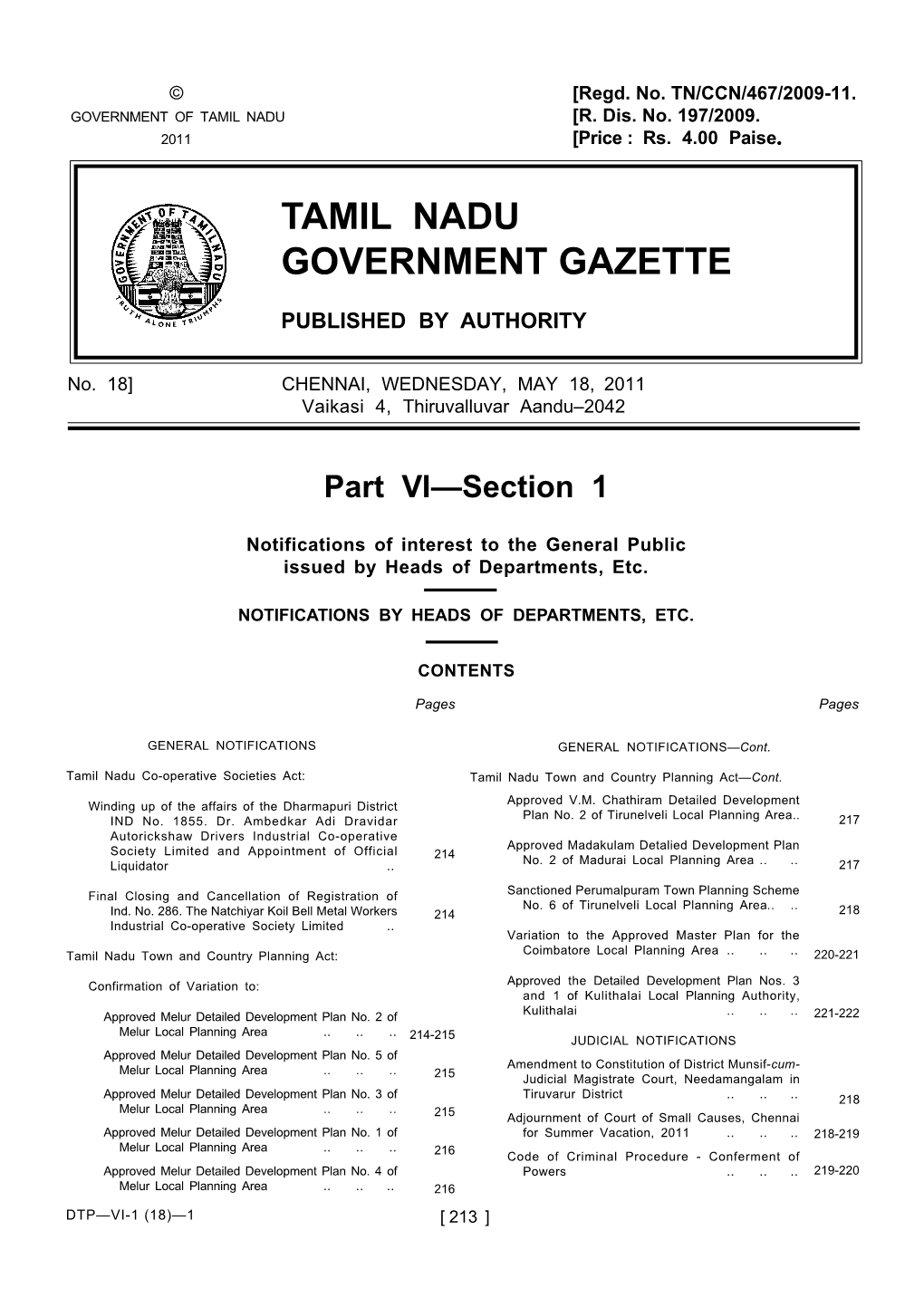 Tamil Nadu Government Gazette