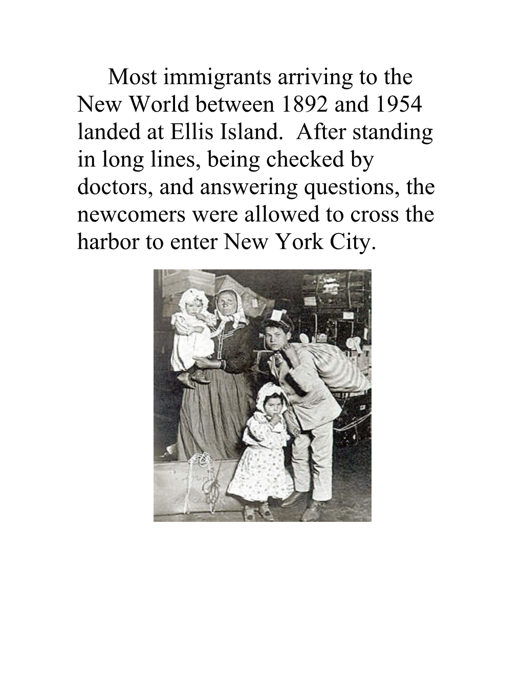 Most Immigrants Arriving to the New World Between 1892 and 1954 Landed at Ellis Island