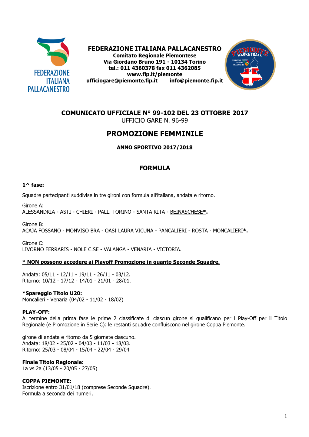 Promozione Femminile