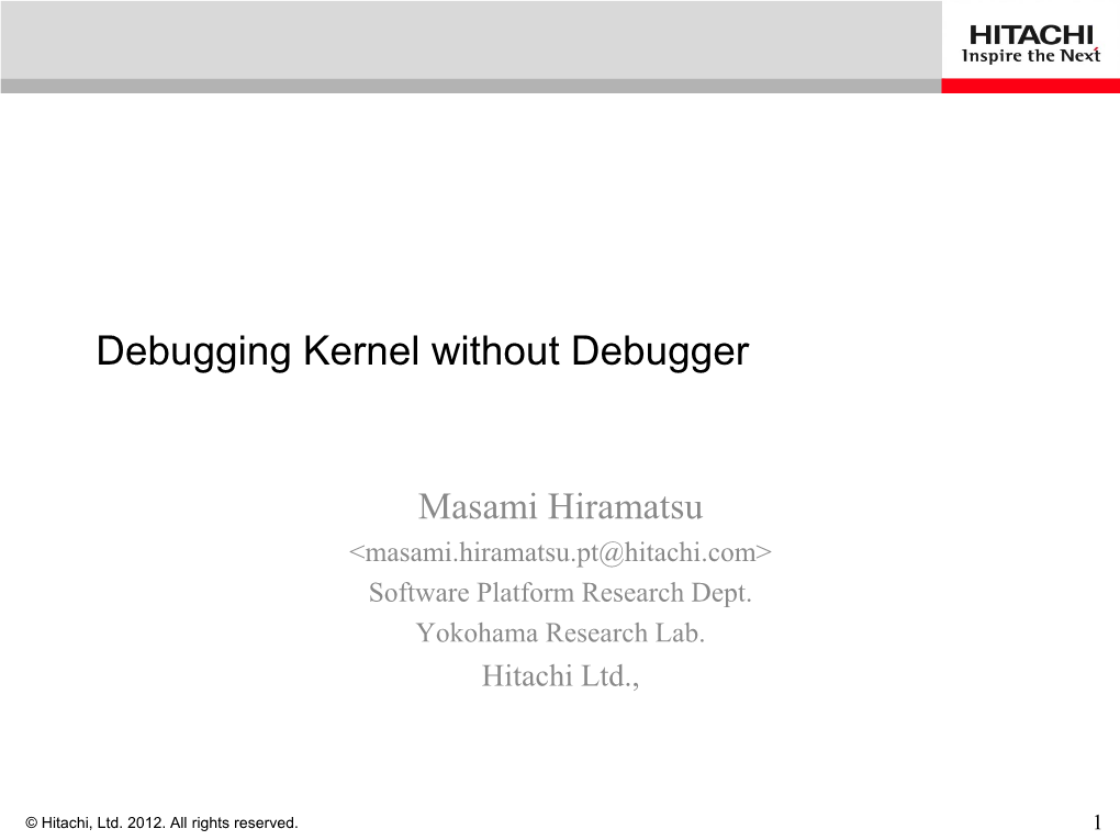 Debugging Kernel Without Debugger