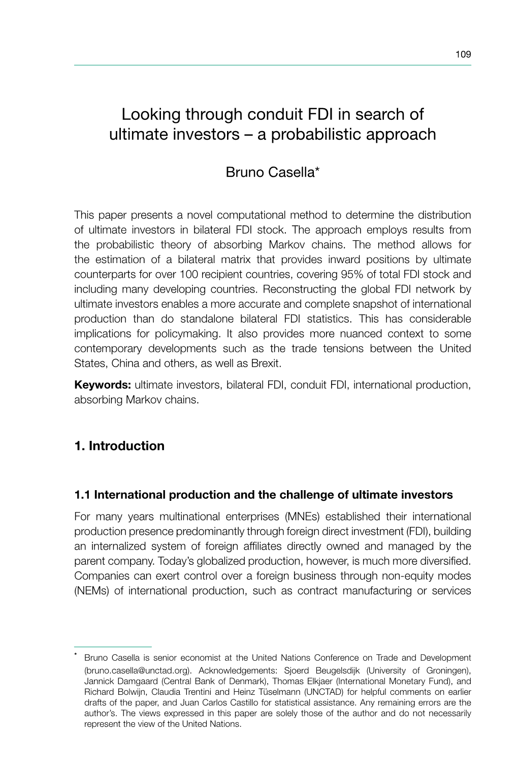 Looking Through Conduit FDI in Search of Ultimate Investors – a Probabilistic Approach