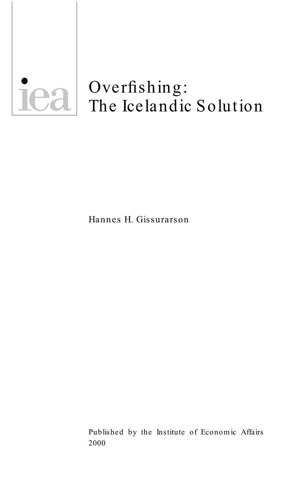 Overfishing: the Icelandic Solution