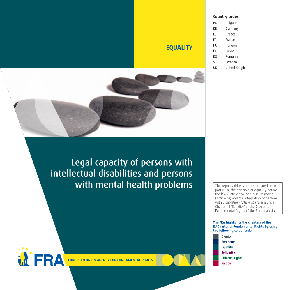 Legal Capacity of Persons with Intellectual Disabilities and Persons with Mental Health Problems to Be Restricted Or Removed Under Certain Conditions