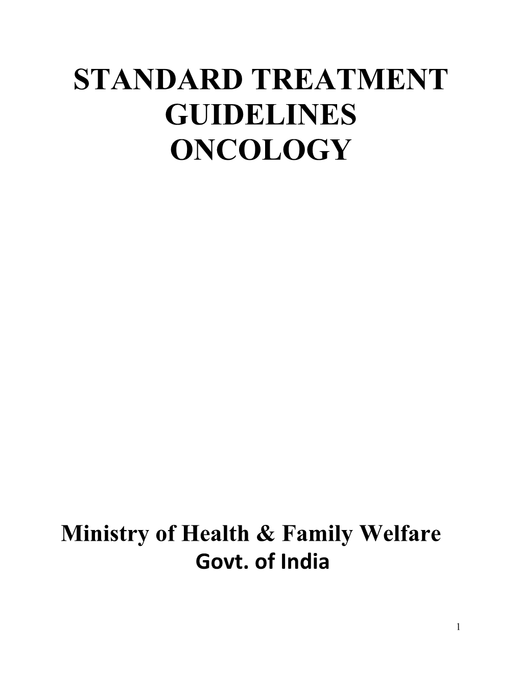 Standard Treatment Guidelines Oncology