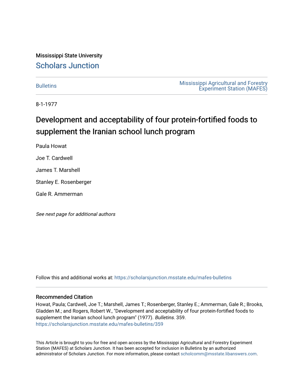 Development and Acceptability of Four Protein-Fortified Foods to Supplement the Iranian School Lunch Program