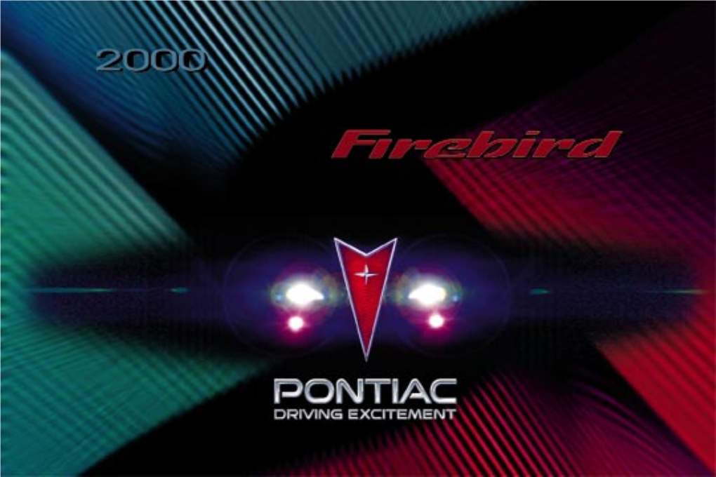 Owner's Manual,2000 Pontiac Firebird