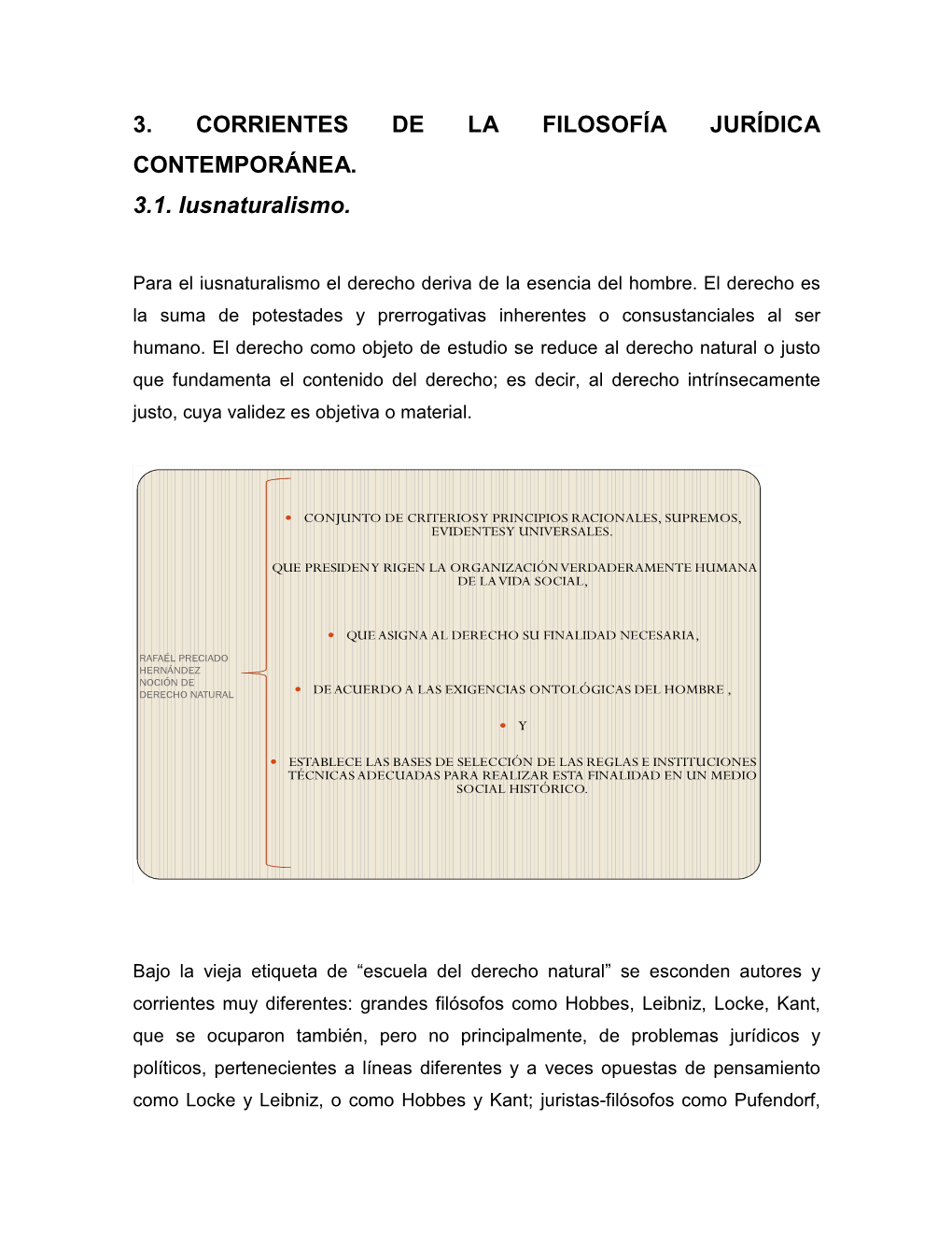 3. Corrientes De La Filosofía Jurídica Contemporánea. 3.1