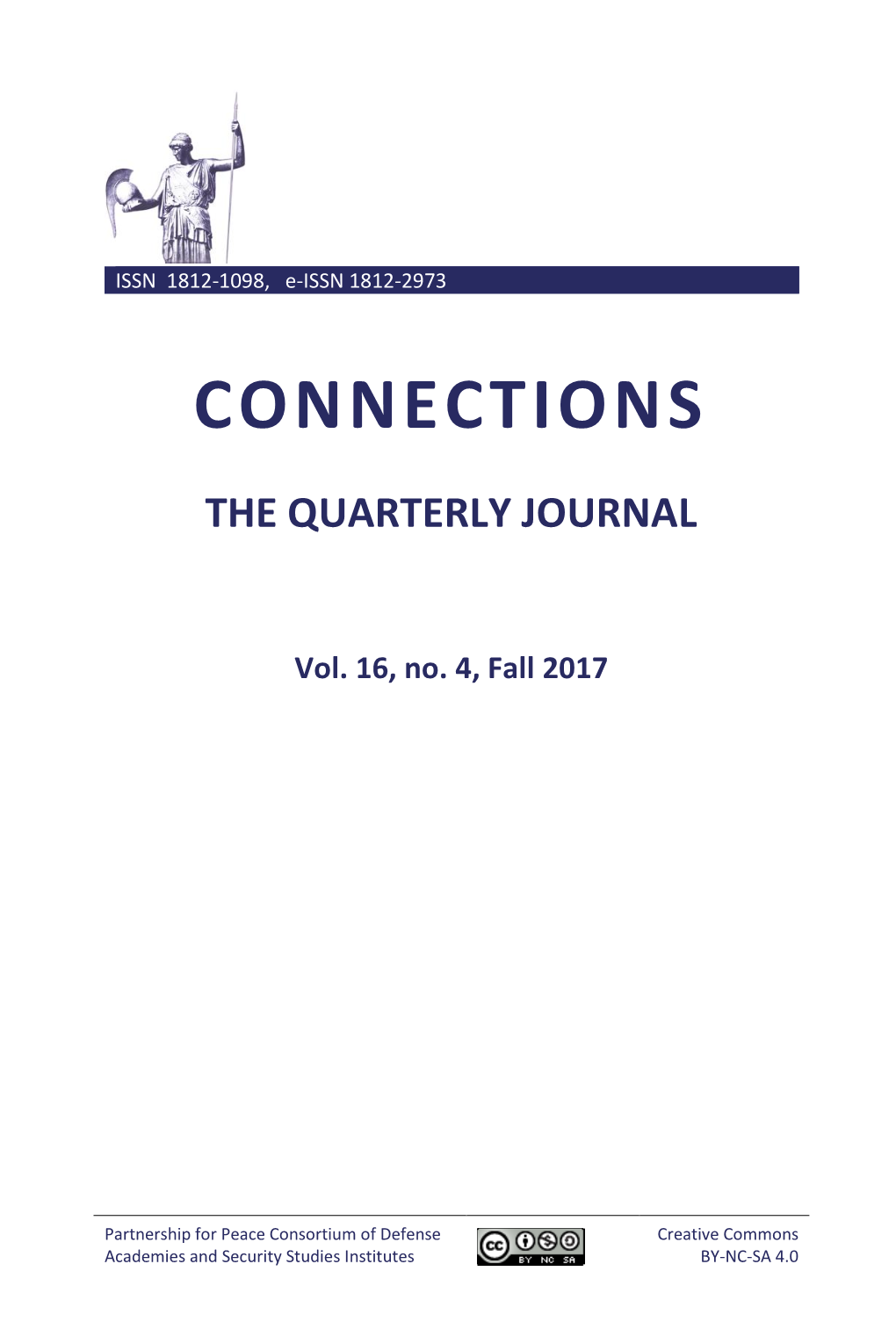 Connections: the Quarterly Journal, Vol. 16, No. 4, Fall 2017