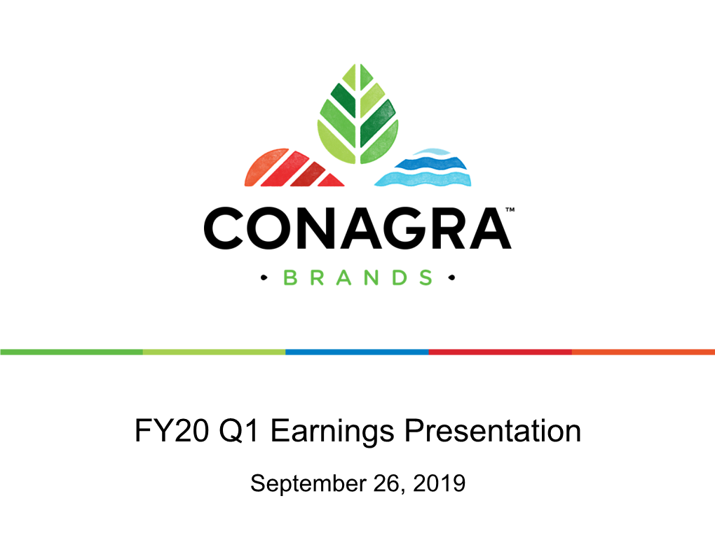 FY20 Q1 Earnings Presentation