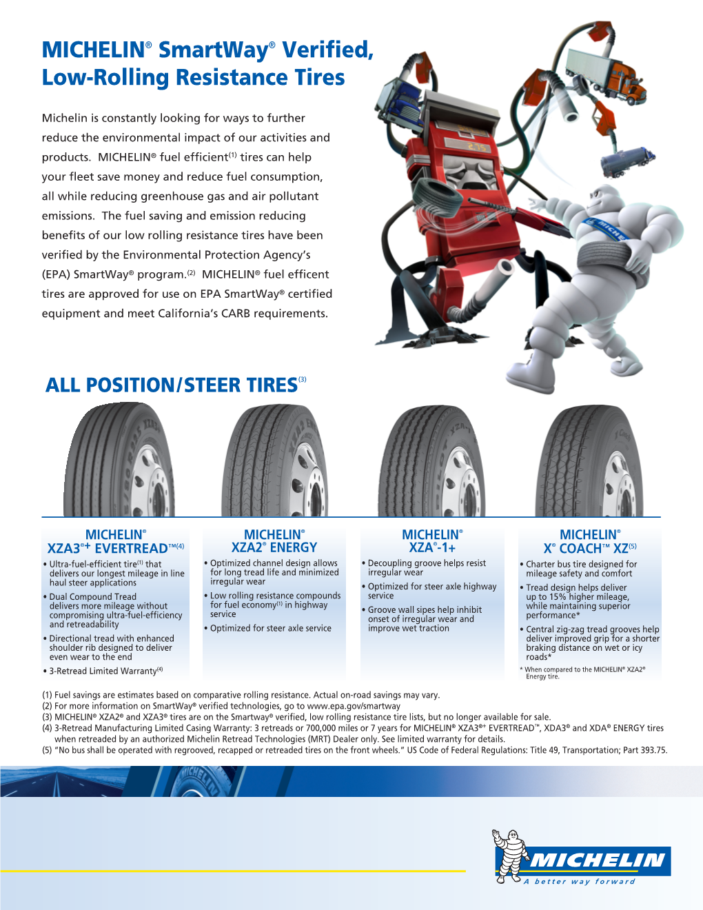 MICHELIN® Smartway® Verified, Low-Rolling Resistance Tires