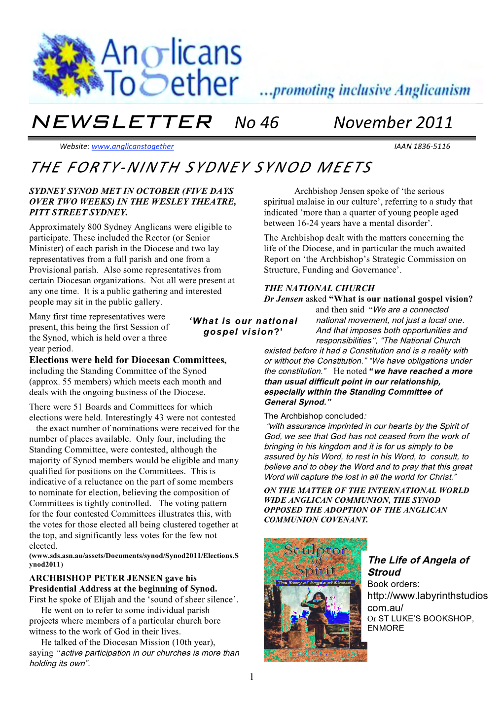 Newsletter No November 2011