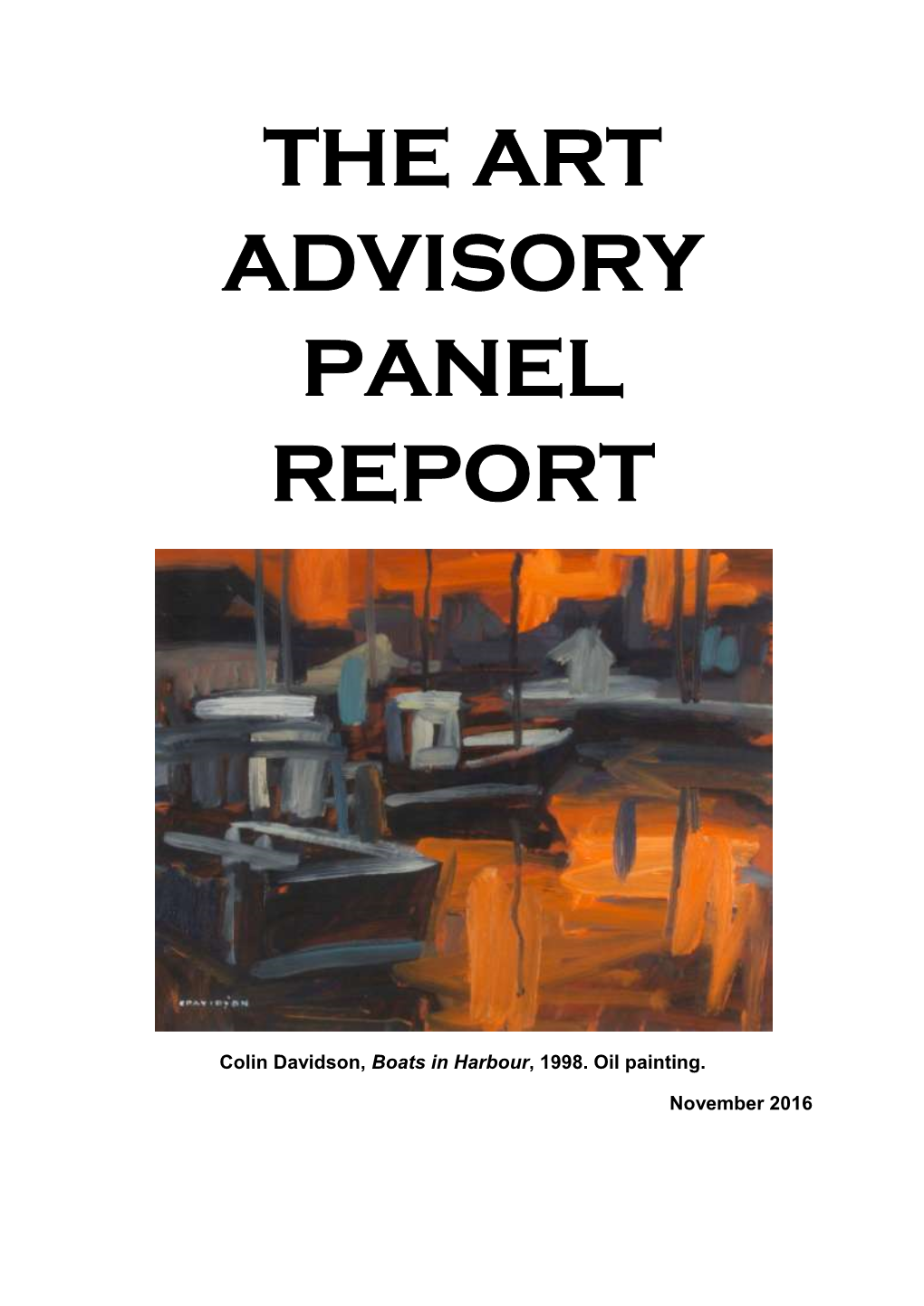 The Art Advisory Panel Report