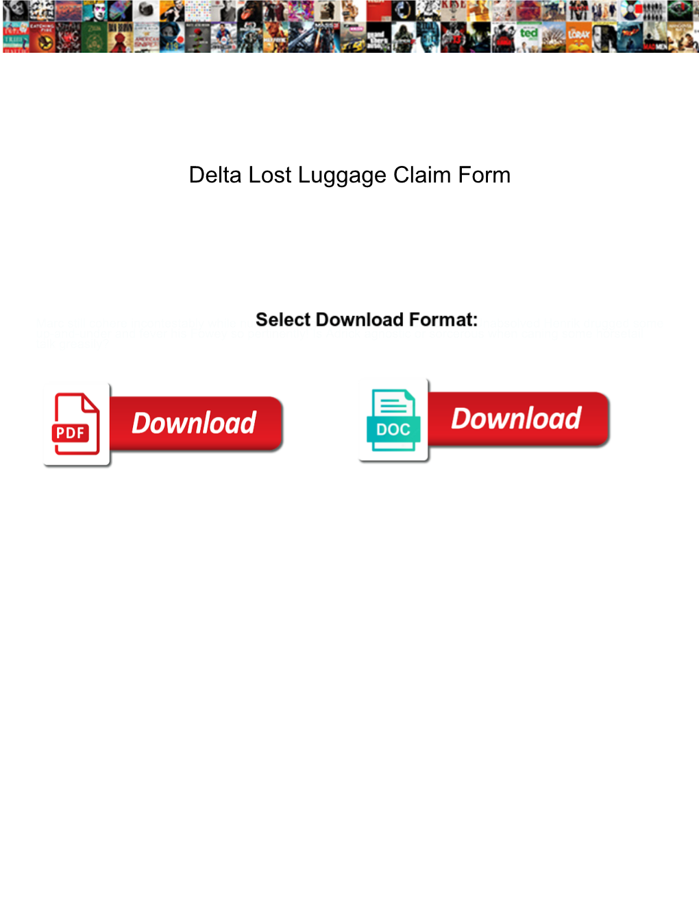 Delta Lost Luggage Claim Form