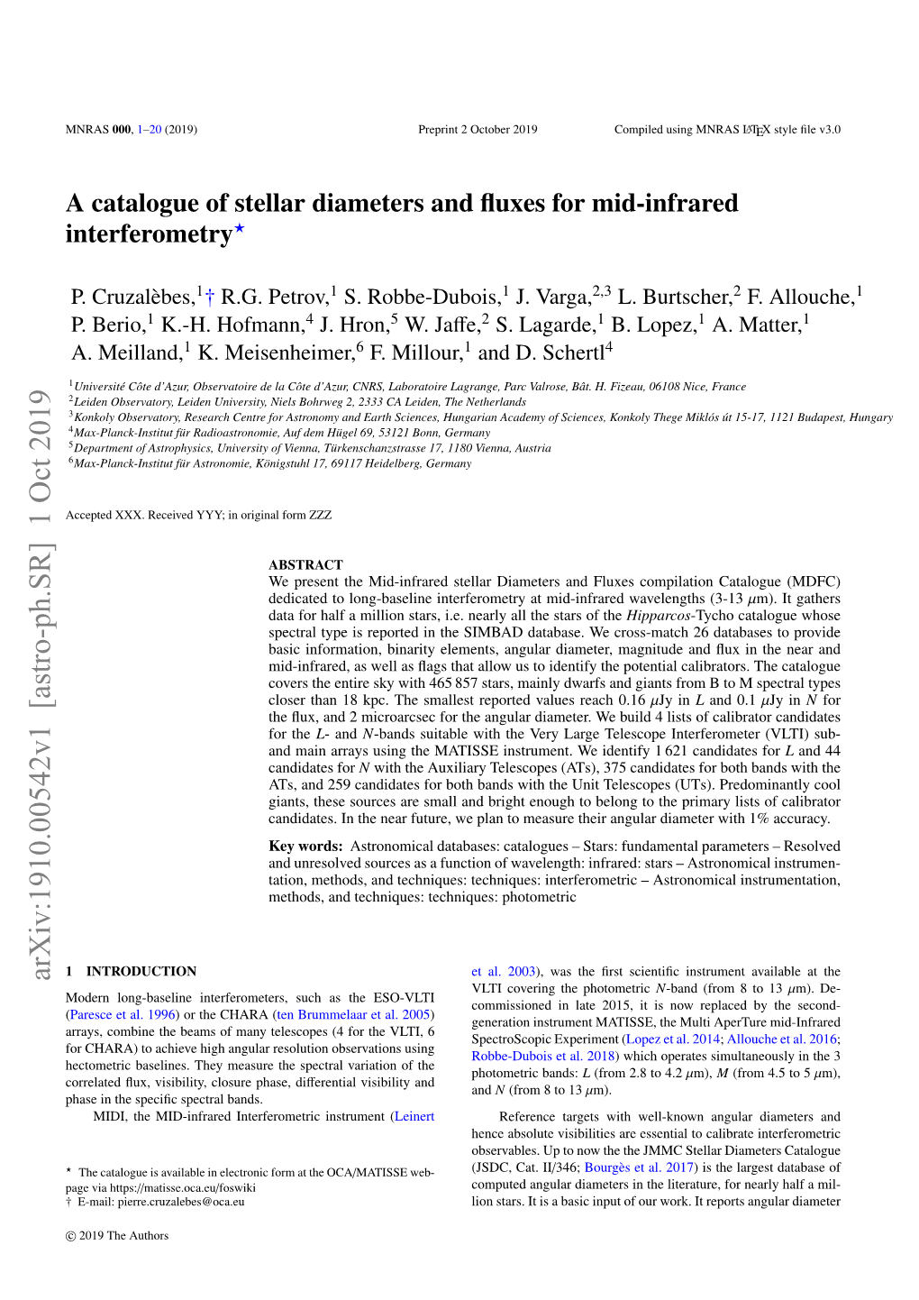 A Catalogue of Stellar Diameters and Fluxes for Mid-Infrared Interferometry