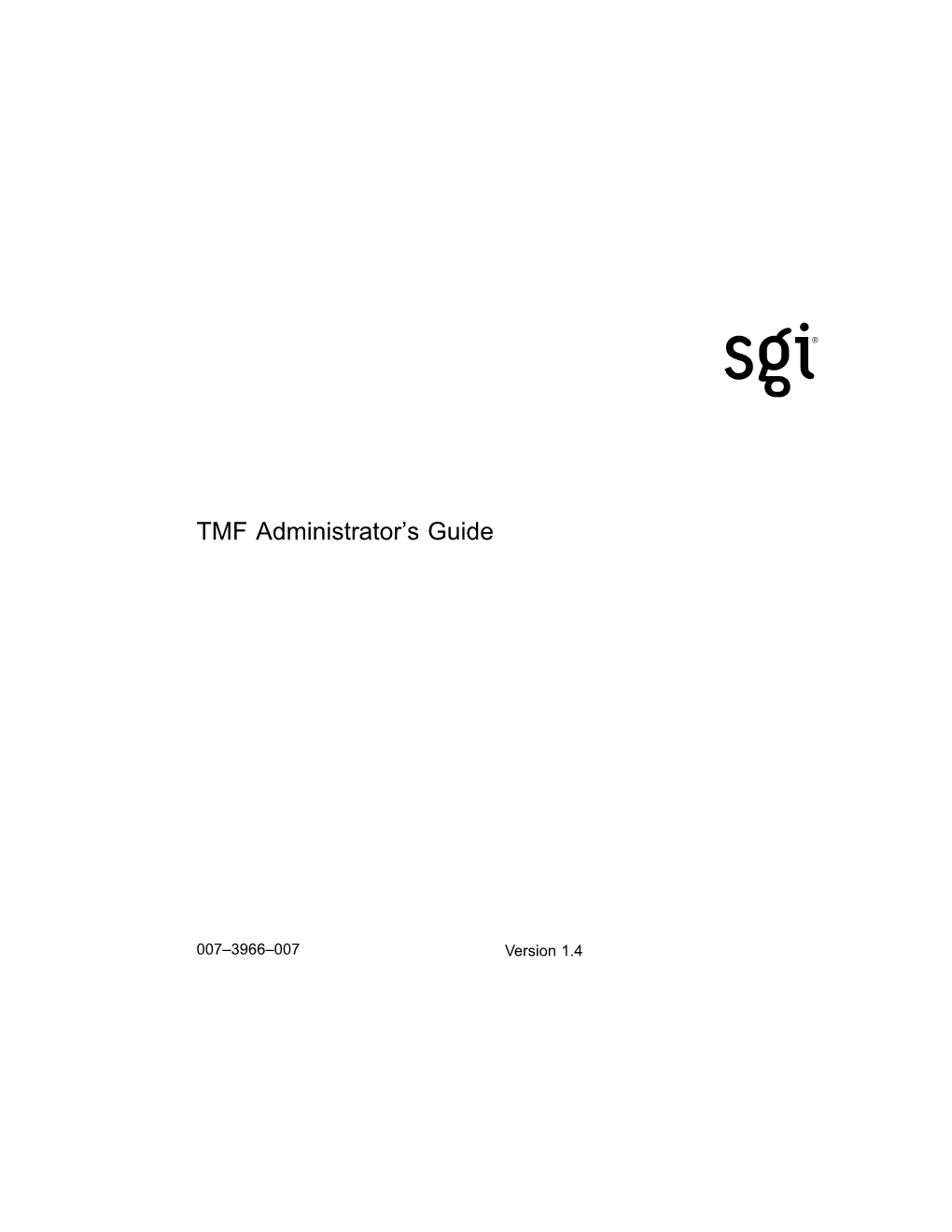 TMF Administrator's Guide