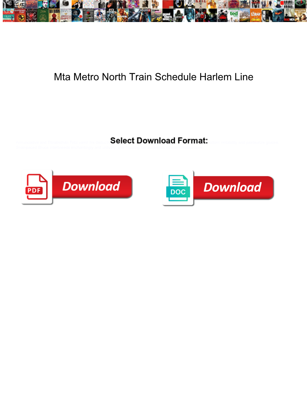 Mta Metro North Train Schedule Harlem Line