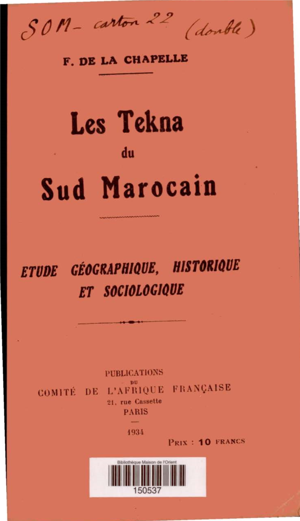 Les Tekna Du Sud Marocain