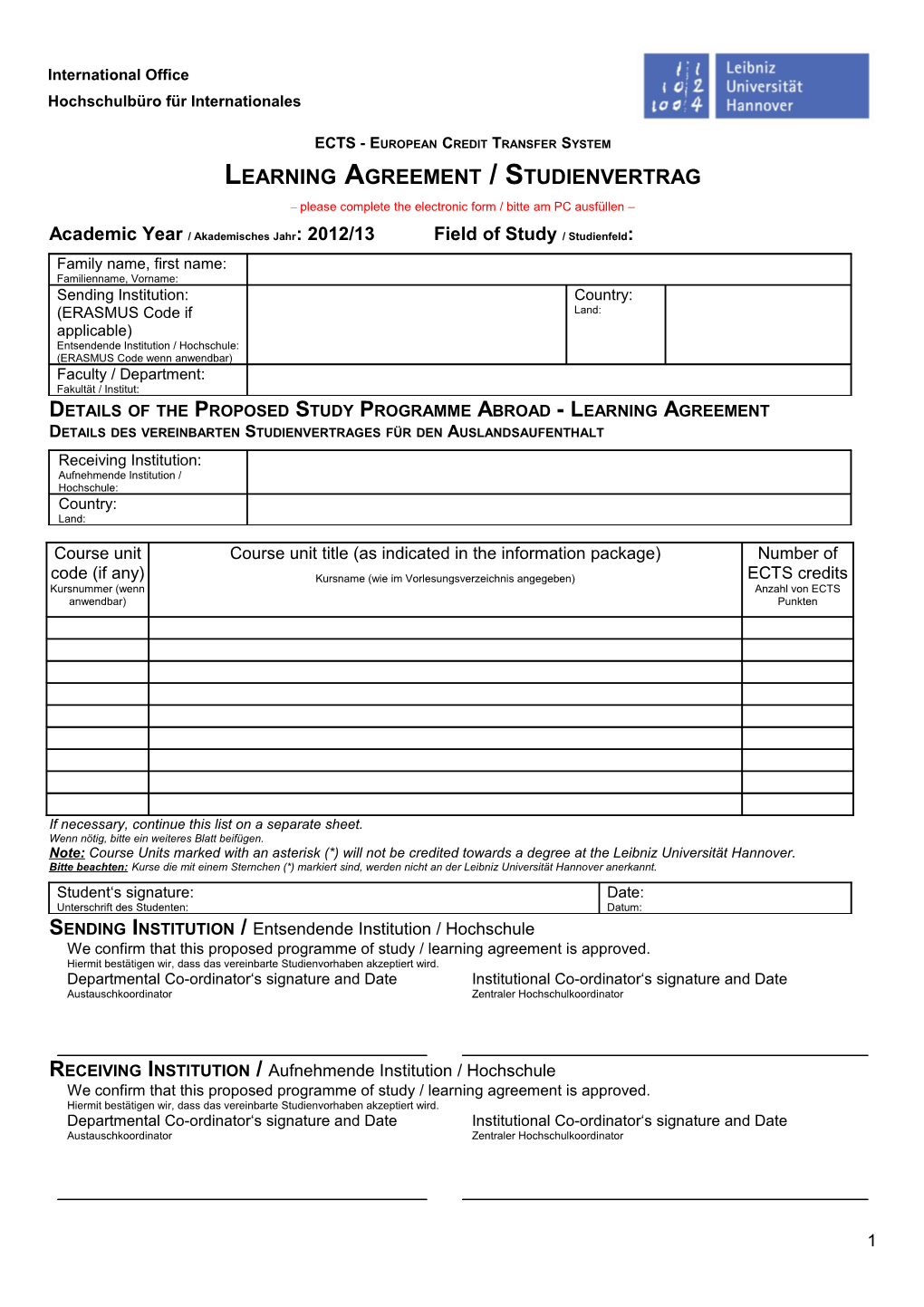 Ects - European Credit Transfer System s1