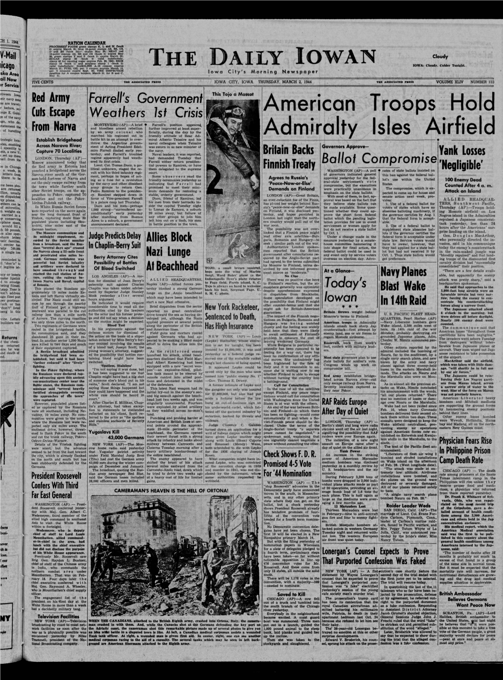 Daily Iowan (Iowa City, Iowa), 1944-03-02
