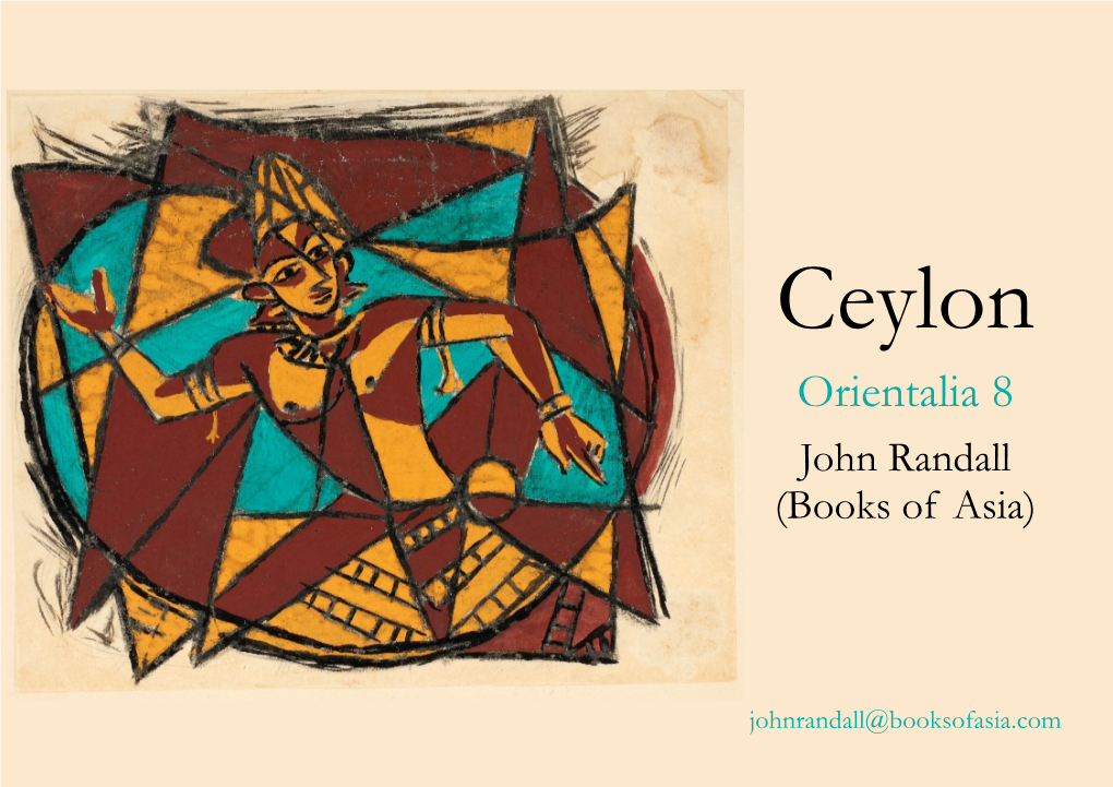Orientalia 8 Ceylon