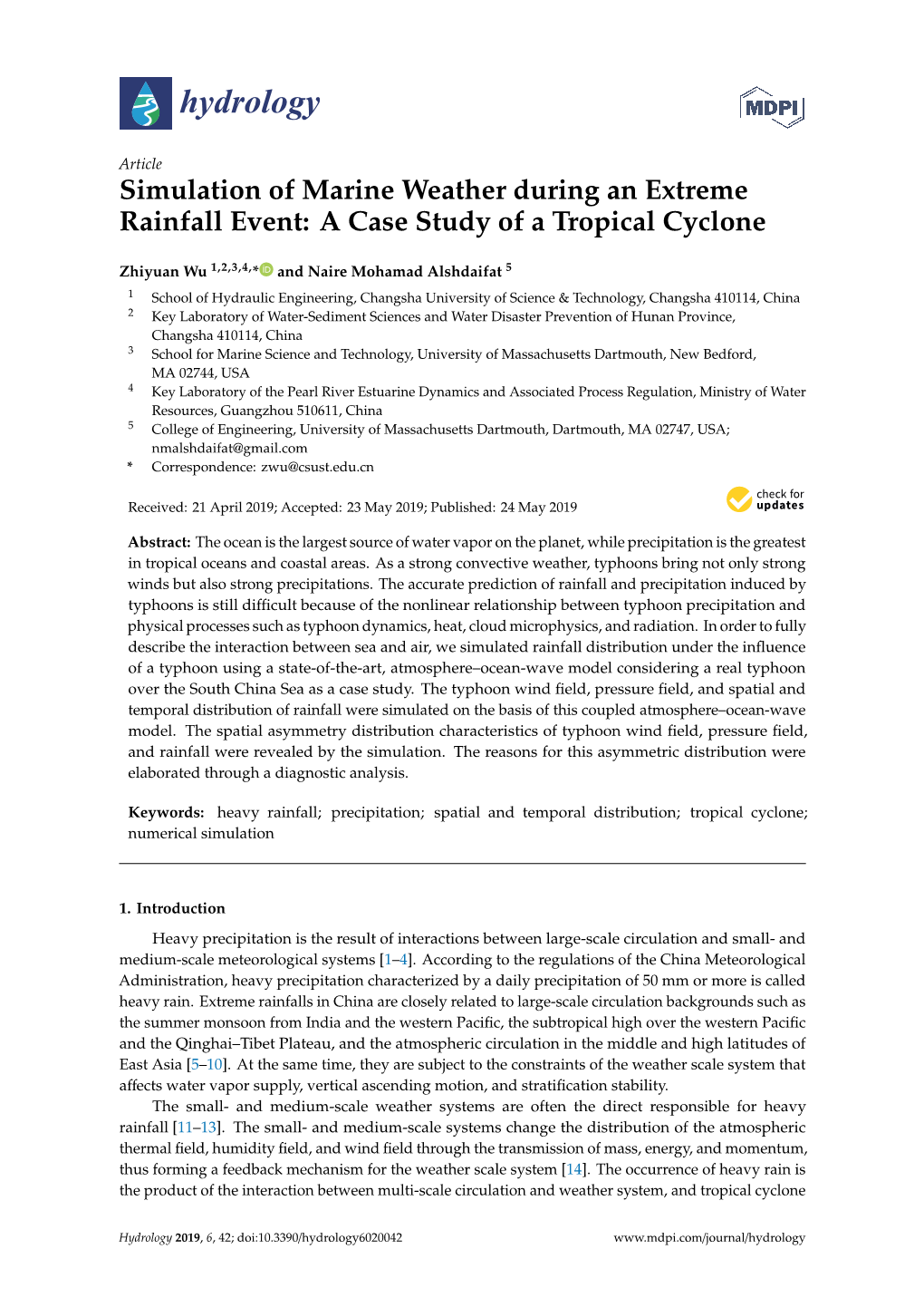 A Case Study of a Tropical Cyclone