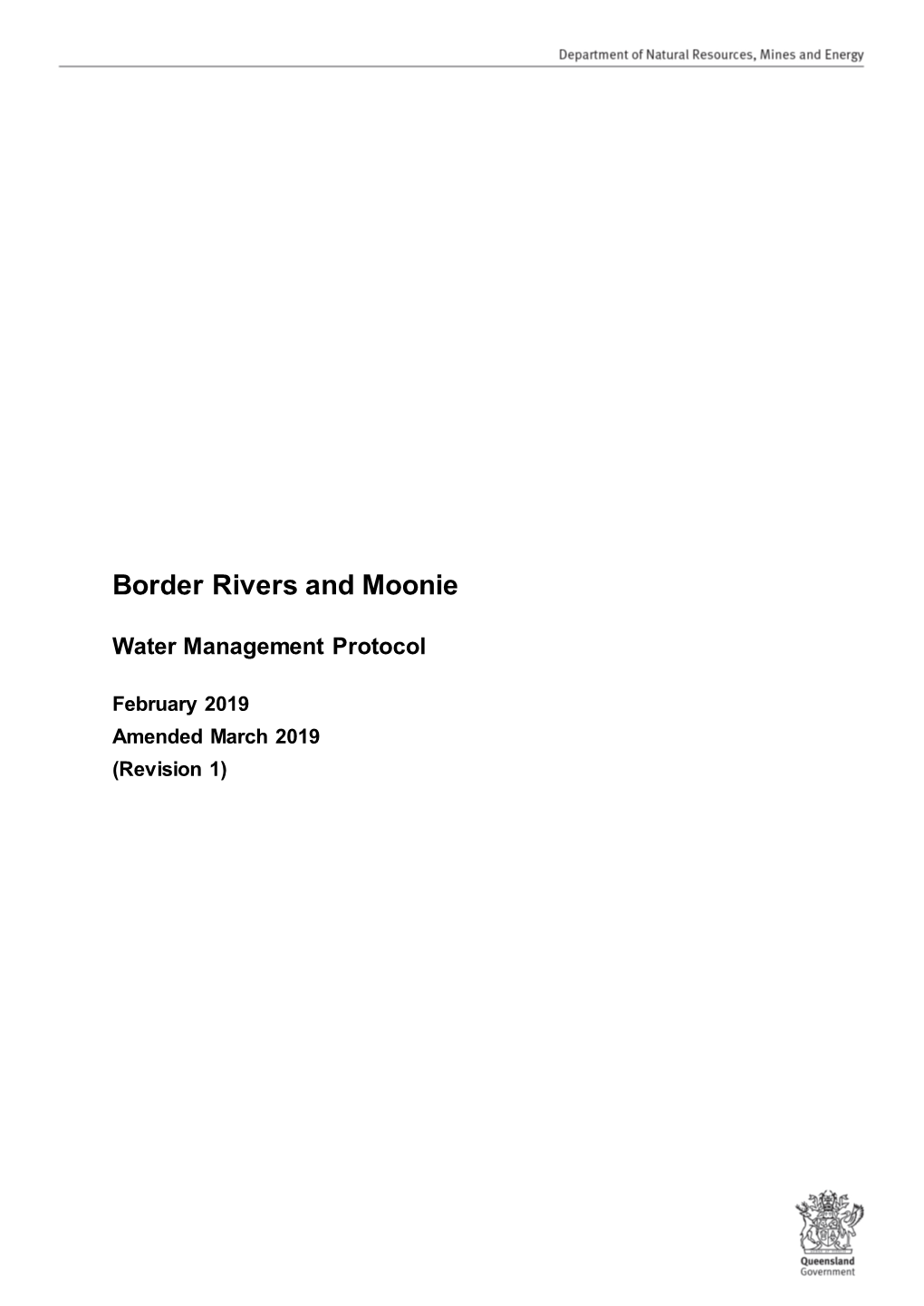 Border Rivers and Moonie Water Management Protocol 2019 1