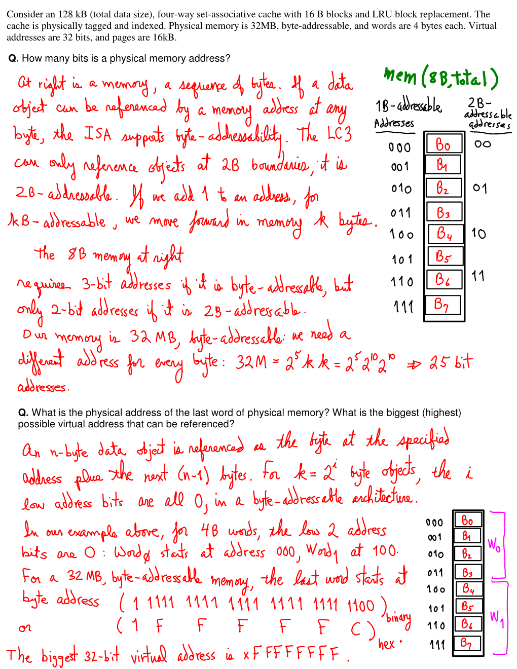 Q. How Many Bits Is a Physical Memory Address? Consider an 128 Kb