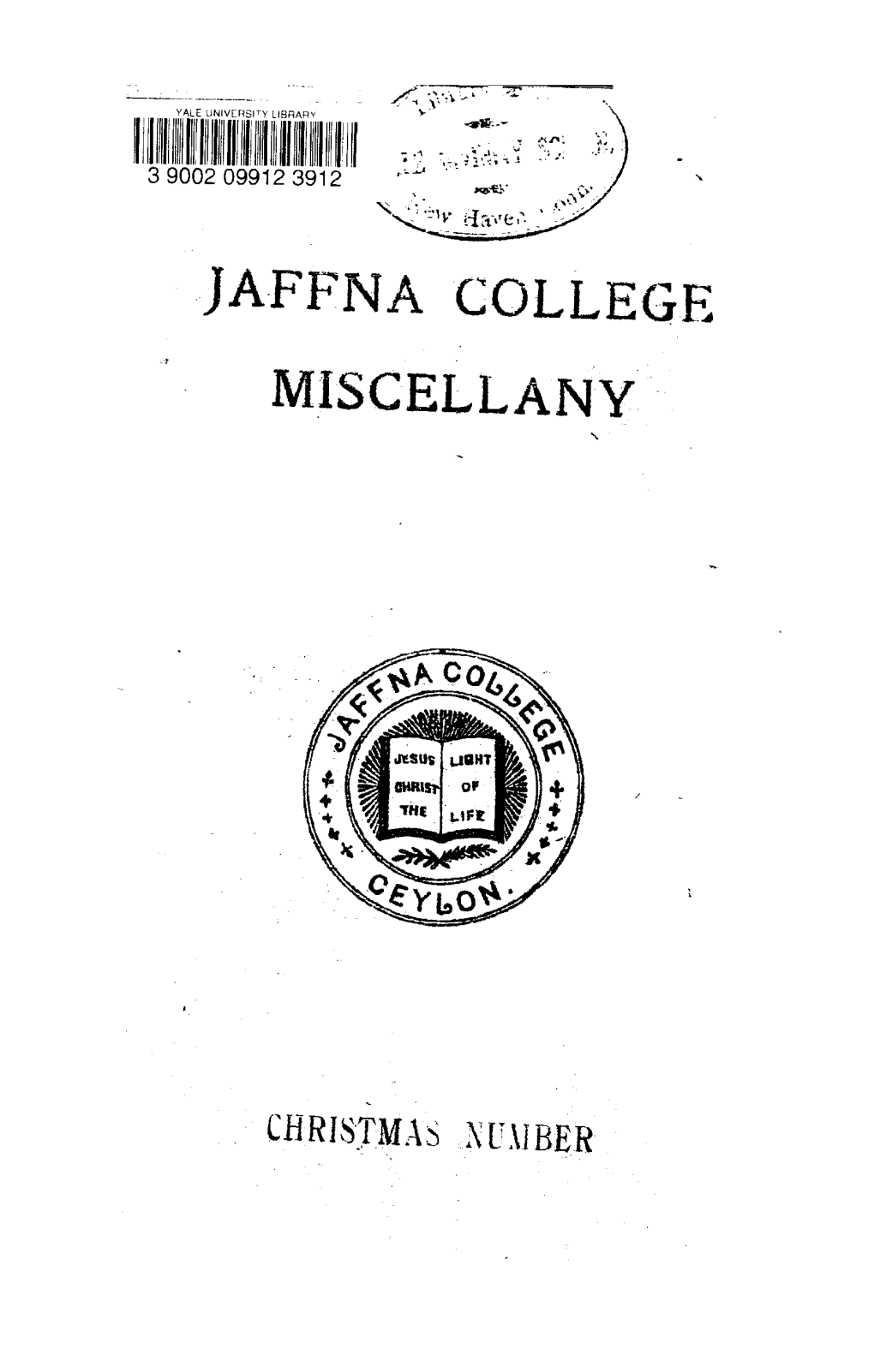 Jaffna College Miscellany