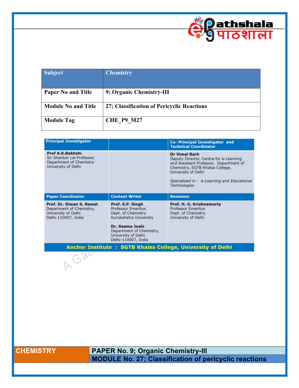 Classification of Pericyclic Reactions