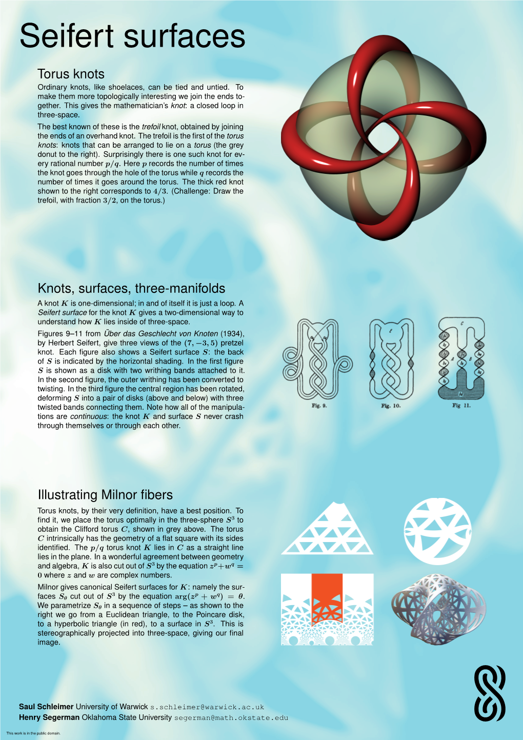 Torus Knots Knots, Surfaces, Three-Manifolds Illustrating Milnor