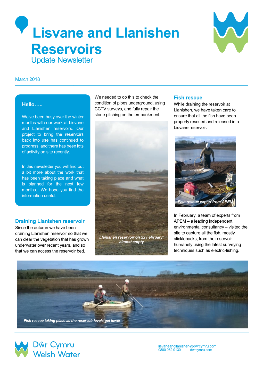 Lisvane and Llanishen Reservoirs Update Newsletter