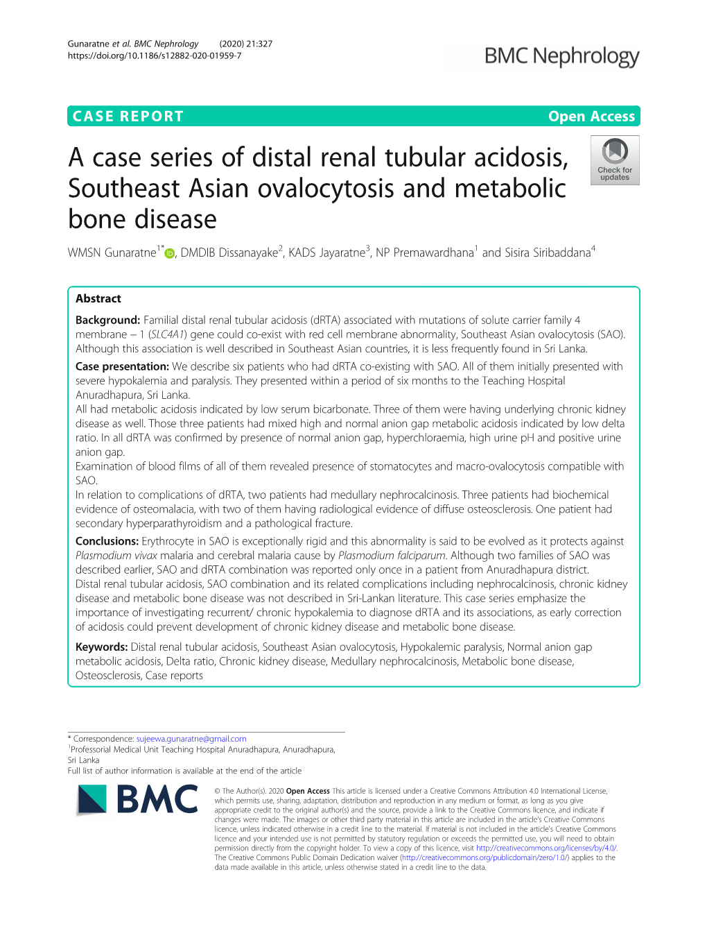 A Case Series of Distal Renal Tubular Acidosis, Southeast Asian Ovalocytosis and Metabolic Bone Disease