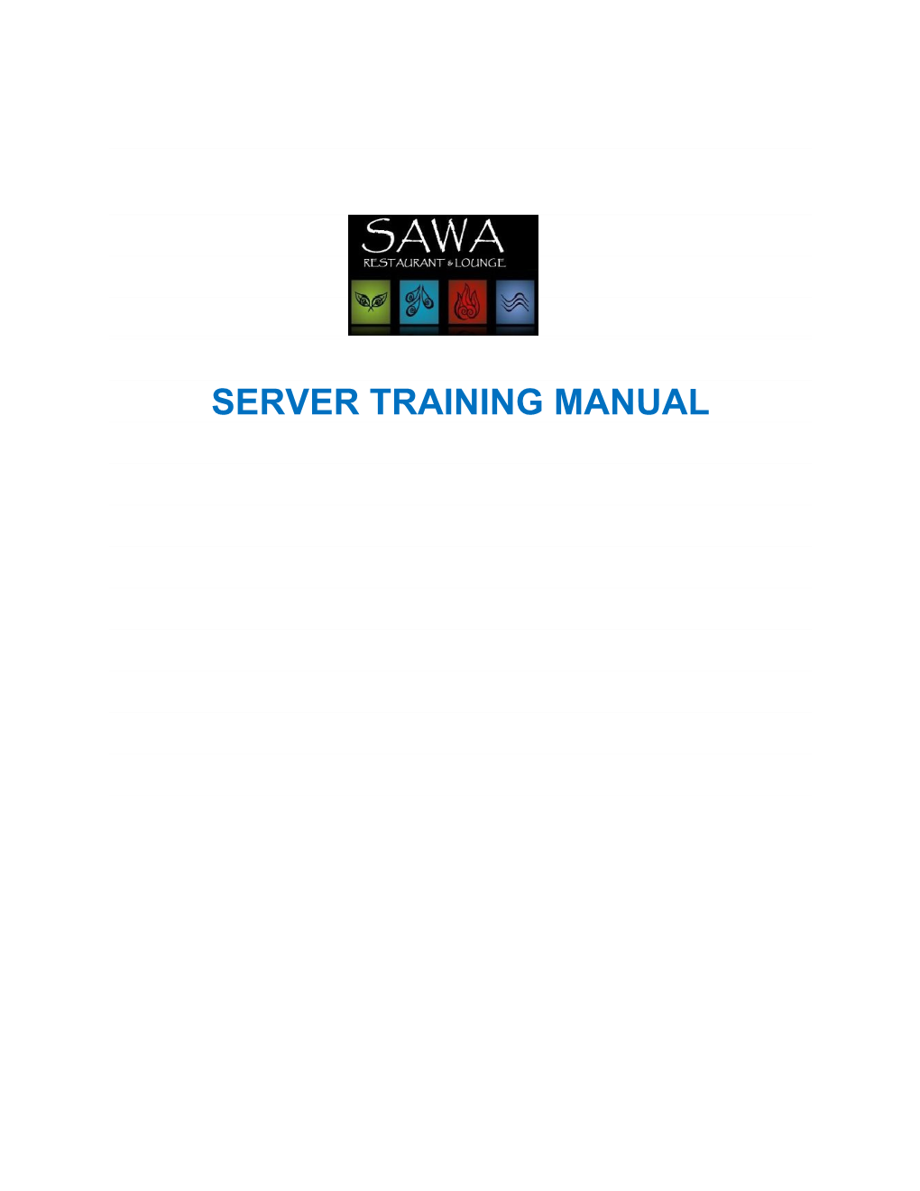 Server Training Manual