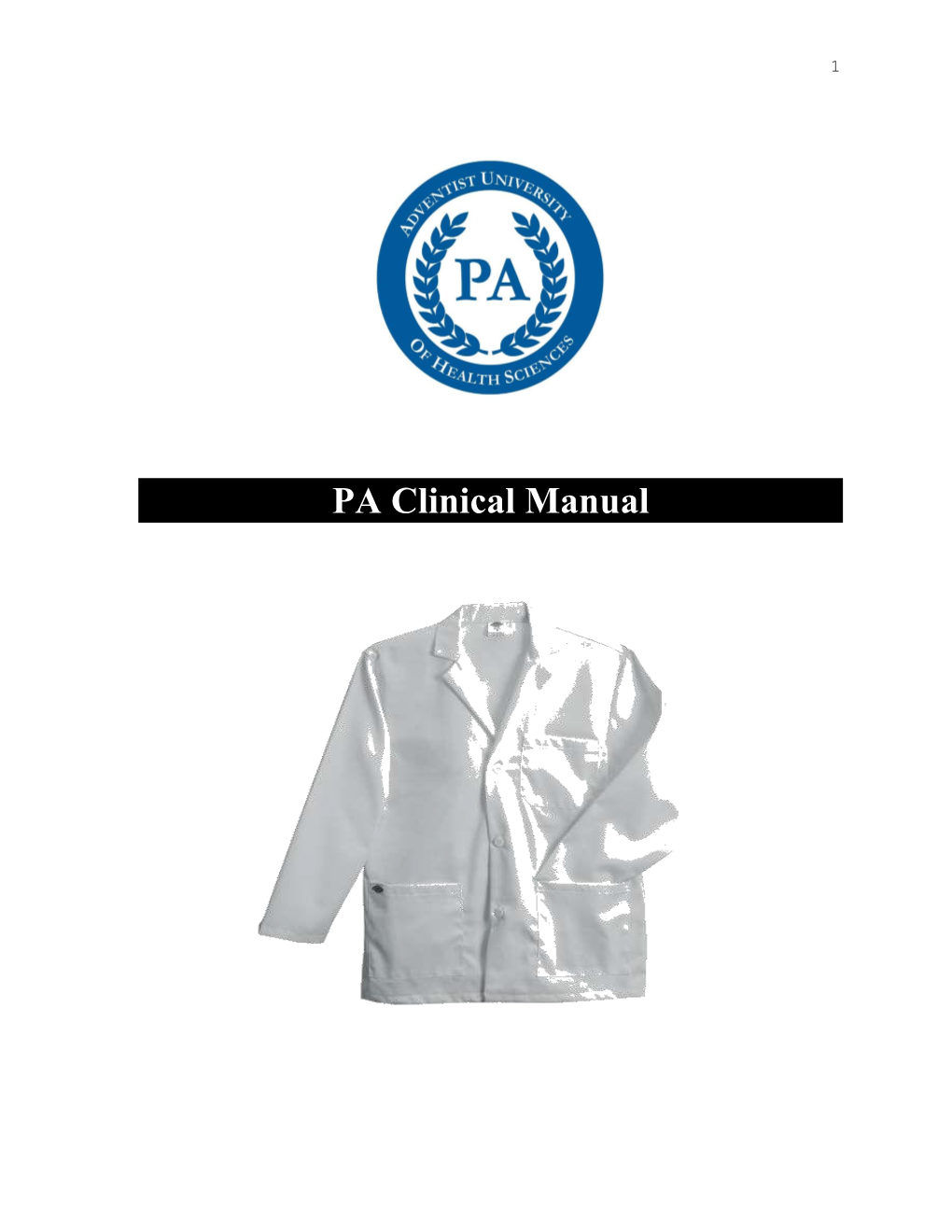 PA Clinical Manual