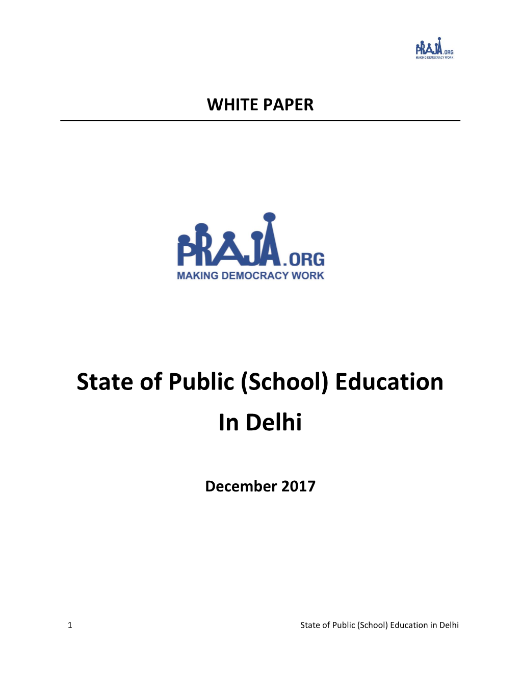 (School) Education in Delhi