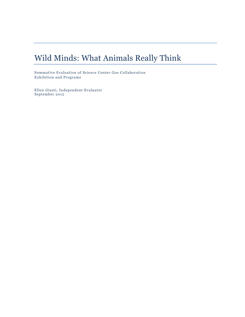 Wild Minds: What Animals Really Think