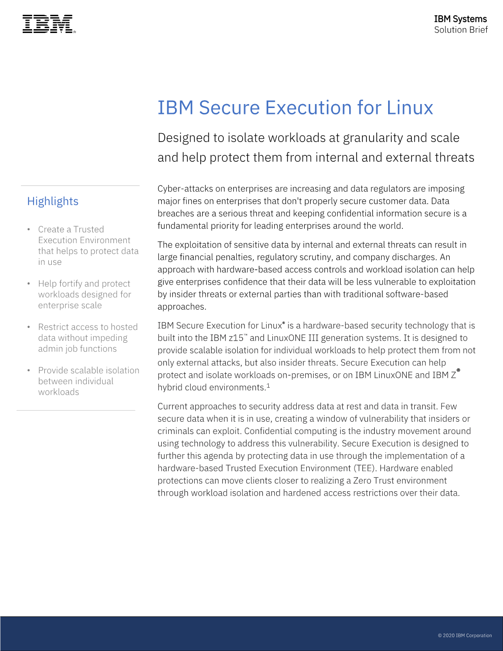 IBM Secure Execution for Linux