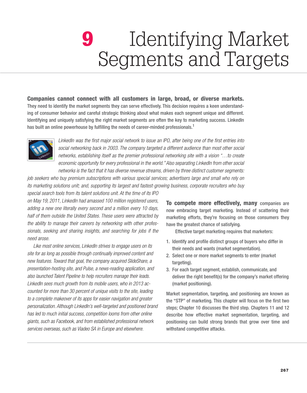 Identifying Market Segments and Targets 9